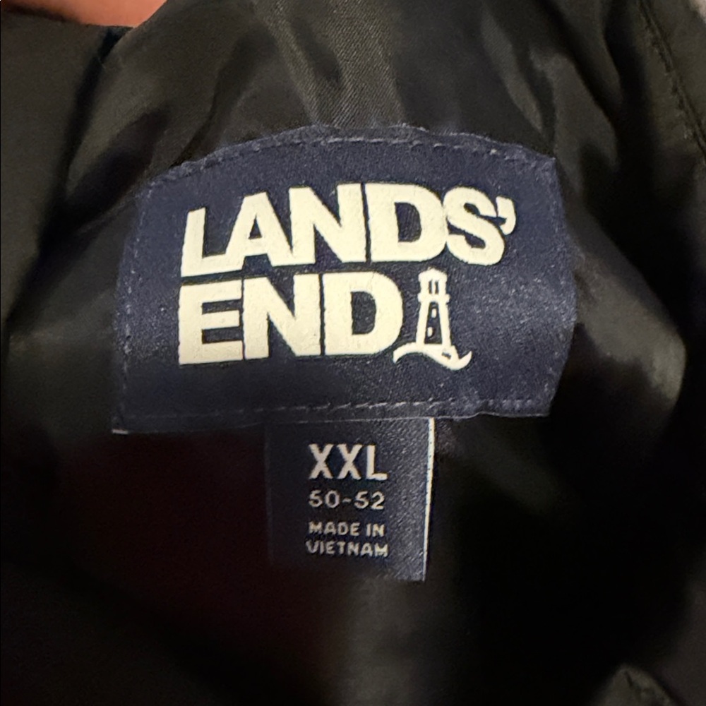 Lands' End Classic Black puffer vest  XXL